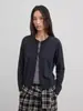 Yinhe STUDIO Blusa Longa Solta Falsa de Duas Peças Color Block Cardigã de Lã de Ovelha Tricotado Feminino Chegada Nova Outono 2026