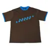 Camiseta Informal de Manga Corta Unisex Verano Estilo Retro Americano Diseño Holgado Suelta Top para Pareja