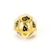 Dados Poliédricos de Citrino Sintético Grabados Número Dados Dnd Dungeons and Dragons Juego de Siete Piezas Z09