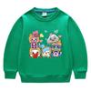 Suéter de cuello redondo de manga larga para niños y niñas, ropa de estilo coreano con dibujos animados de primavera y otoño de 2023, de algodón, para bebés, pequeños y medianos.
