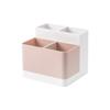 Caja de almacenamiento de cosméticos multiusos, caja de acabado de papelería de escritorio para estudiantes, caja de almacenamiento con compartimento para control remoto de sala de estar
