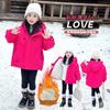 Jaqueta Infantil Forrada com Lã Parka Grossa Infantil Outono Inverno 2025 Novo Elegante Fashionável Casaco de Algodão de Inverno para Criança Pequena
