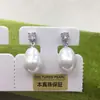 Pendientes de Perla de Agua Dulce Natural Barroca Redonda al por Mayor Zhuji Pendientes Sencillos de Zirconia Única Estilo Princesa Clásico