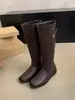 Botas de montar de tacón alto de pierna ancha, nuevo estilo para otoño e invierno, para mujeres menudas, botas largas hasta la rodilla