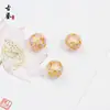 Esmalte Cloisonné Método Antiguo Goteo de Aceite Cuentas Sueltas Accesorios DIY Flor de Bauhinia Cuentas de la Fortuna Pulsera Collares Cuentas