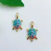 Accesorios de Joyería Colgante de Tortuga Colorida DIY Transfronterizos Colgante de Pulsera Aleación Accesorios de Gota de Aceite Pendientes Colgantes