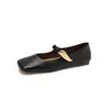 Zapatos de Ballet Planos Mary Jane de Moda con Correa Única, Punta Cuadrada y Boca Baja, Modelo Nuevo de Gama Alta 2026