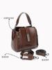 Bolso de piel auténtica para mujer, novedad de 2024, moderno y retro, bandolera de alta gama, versátil y versátil.