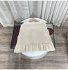 Conjunto de Moda Francesa de Luxo Feminino Nanyou: Conjunto de Duas Peças: Cardigã de Tricô com Lapela + Saia Curta com Babados