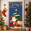 Temu Tela de Fondo Temática Navideña Más Vendida Cortina de Puerta Festiva de Venta Caliente Transfronteriza Tela Colgante Decoración del Hogar Tela de Escena