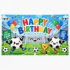 2027 Nuevo Fondo de Fiesta de Cumpleaños de Fútbol Decoración Fotográfica Tela Colgante Decoración de Festival Infantil Pancarta