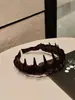 Tiara de Veludo Ondulada Dentada Estilo Coreano para Inverno, Grampo de Cabelo Luxuoso de Coroa Alta Antiderrapante Tecido à Mão