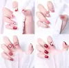 Arte de Unhas Cravejadas com Diamantes, Cola Gelatina Doce Feitas à Mão Unhas Gato Olho Pré-Fabricadas Usáveis, Tiras de Unha Longas Realçadoras de Branco
