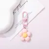 Chaveiro de Resina de Girassol Colorido Pingente de Flor Fofa para Mochila Decoração de Bolsa Coração de Menina Pequeno Presente