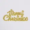 Decoraciones navideñas de plástico galvanizado letrero de letra en inglés MerryChristmas colgante para decoración de árbol de Navidad