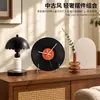 Reloj decorativo de lujo ligero estilo vintage para escritorio y decoración de sala de estar, adorno creativo moderno simple