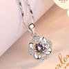 Versión coreana del colgante de trébol de cuatro hojas de la suerte S999 collar de flor de cuatro pétalos de plata esterlina para mujer simple japonés y coreano para su novia fabricantes