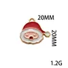 Componentes para aretes, pulseras, colgantes y accesorios DIY de aleación con diseño de goteo de aceite de Santa Claus, renos, árbol y copo de nieve, estilo caricatura transfronteriza