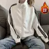 Chaqueta Nueva de Tres Rayas Primavera y Verano 2024 Estilo Coreano Delgado para Hombre Chaqueta de Estudiante Negra Uniforme de Béisbol Suelta para Mujer Tendencia Bf