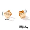 Nuevos Pendientes de Cobre Sencillos y Versátiles de Trébol de Cuatro Hojas Frescos de Verano, Pendientes de Moda Japoneses y Coreanos con Diseño de Nicho para Mujeres