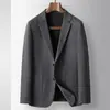 Traje Casual para Hombre 2026 Otoño/Invierno Lujo Ligero Negocios Mezcla de Lana Blazer de Botonadura Única para Hombres Jóvenes y de Mediana Edad