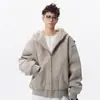Chaqueta Corta de Algodón Estilo Americano para Hombre, Chaqueta de Trabajo Deconstruida de Marca de Invierno de Moda, Abrigo con Capucha de Diseño de Alta Costura