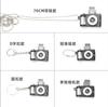 Llavero Colgante Cámara Luz LED Punk Creativo Colgante Collar Cámara Pequeña Accesorios para Funda de Teléfono Móvil diy