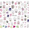 Desenho Animado Nova Marca d'Água Adesivos Nail Art E-commerce Transfronteiriço Nail Art Marca d'Água Desenho Animado Menina Bonita Fofos Adesivos Nail Art