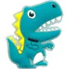 Zapatos de la serie dinosaurio luminoso hebilla de zapato de flor dibujos animados PVC pegamento flexible accesorios para zapatos de epoxi accesorios de hebilla decorativa para zapatos con agujero
