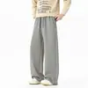 Calça de moletom esportiva de perna reta e larga para outono 2026 nova tendência emagrecedora solta versátil casual