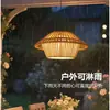 Nuevo Candelabro Solar Lámpara Colgante para Árbol en Patio Exterior Lámpara de Techo para B&B Villa Puerta de Entrada Estilo Chino Ratán Atmósfera
