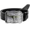 Cinturón Vintage para Hombre Desgastado, Estilo Vaquero del Oeste Americano, Accesorio Personalizado, Hebilla de Placa, Cinturón de Cuero Repujado, Moderno