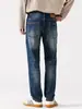 Ropa de Hombre Fengshe / 2026 Otoño-Invierno Nuevo Estilo Americano Toro Grande Clásico Ajuste Delgado Pierna Recta Vaqueros Retro