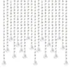 Cortina de Contas Octogonais de Cristal Pingente de Lâmpada de Cristal Acessórios para Lâmpada Decoração de Teto de Hotel Cerimônia de Casamento Contas para Casamento