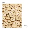 Yisen Botones de Madera Retro de Dos Agujeros Madera Maciza Accesorios Naturales para Ropa Suéter para Niños Cárdigan Tejido Botones DIY