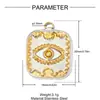 Serpiente Solar Bicolor Chapado en Oro DIY Colgante de Acero Inoxidable Collar con Colgante de Ojo de Diablo Femenino Joyería de Acero de Titanio