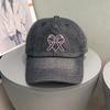 Gorra de Béisbol Estilo Coreano Bordada con Corazón Casual de Mezclilla que Muestra la Cara Gorra de Pico Pequeño Pato Hembra Pareja Tendencia Sombrero para el Sol Primavera