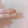 Pendientes de plata 925 con pasador para puestos callejeros y mercados nocturnos, moda coreana para mujer, artículos populares de transmisiones en vivo de influencers, pendientes de lujo ligero al por mayor