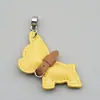 Chaveiro de Filhote de Couro Genuíno Feito à Mão Cordão Anti-Perda Pingente Chaveiro de Carro Bulldog Francês Chaveiro de Corda Trançada