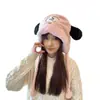 Chapéu Acolchoado Novo Estilo Feminino Outono e Inverno Celebridade da Internet Desenho Animado Cachorrinho Espessado à Prova de Frio e Quente Chapéu Lei Feng Anti- Proteção de Orelha de Pelo de Coelho