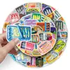 50 Pegatinas de Graffiti de Caballa enlatada Pintadas a Mano Material para Manual de Comida Gourmet Pegatinas Decorativas para Nevera