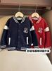 Jaqueta Infantil Estilo Europeu Reto Jaqueta Masculina Jaqueta de Beisebol Feminina Estilo Preppy Moderna Primavera e Outono Roupas Infantis Novas Roupas de Bebê