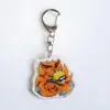 Llavero de Acrílico Periférico de Anime de Dibujos Animados Naruto Serie de Bestias con Cola Bidimensional Colgante Decoración para Llavero