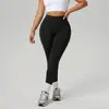 Pantalones de Yoga Seamless de Cintura Alta Mismo Estilo Shein para Mujer, Pantalones Deportivos Ajustados que Levantan los Glúteos, Leggings para Fitness y Running, Transfronterizo