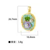 Pintura al Óleo Jardín de Monet Pintura Perlada Flor de Goteo de Aceite Colgante Colgante Collar DIY Guofeng Accesorios Lote Transfronterizo