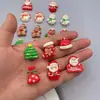 Serie Navideña Accesorios de Resina DIY Pegamento de Crema Funda para Teléfono Móvil Pasador Diadema Llavero Pendientes Accesorios Colgantes