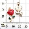 Venta Caliente Transfronteriza Serie de San Valentín Aleación con Goteo de Aceite Mixta 50 Colgantes Accesorios para Pulsera Collar DIY