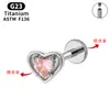 Stud de Labio de Aleación de Titanio F136 Tornillo de Rosca Interna Stud de Oreja de Zirconio Joyería para Piercing de Oreja En Stock Dropshipping