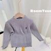Ropa de Punto de Otoño e Invierno para Niñas 2025 Suave y Cerosa Tops Jersey Estilo Coreano para Niños Ropa de Punto Básica con Trenzas para Bebés
