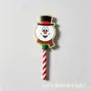 Bolígrafo decorativo con forma de caricatura navideña transfronterizo hombre de jengibre muñeco de nieve reno árbol de Navidad palo para golpear palo de pago etiqueta